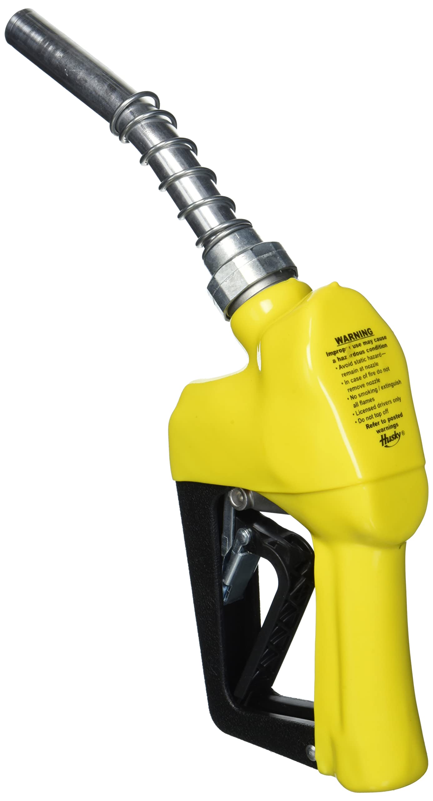 Husky 159544-05 XS Pressure Activated Unleaded Gas Nozzle with Single Notch Hold Open Clip & 1808 Waffle Splash Guard - USA Made for Gas Stations, Fuel Pumps, and Automotive Use