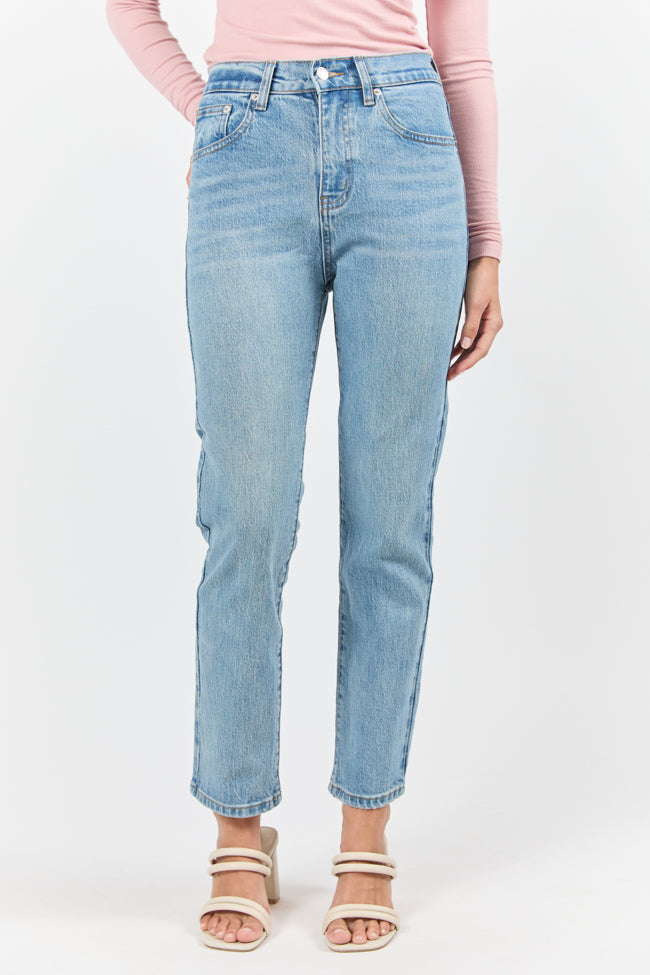 Millie Medium Wash Straight Leg Jeans for Women - Classic Denim Pants with Comfortable Fit - Perfect for Casual Wear, Office & Everyday Outfits