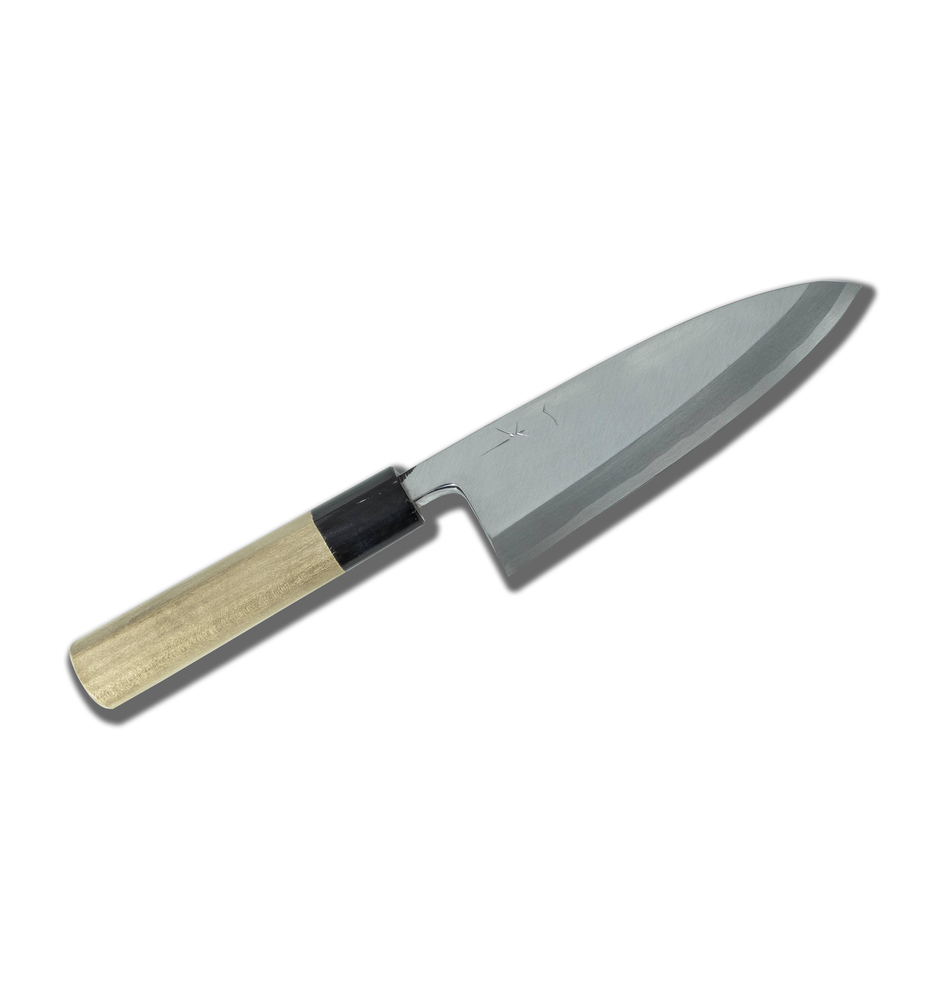 Hitohira Kikuchiyo Manzo White #3 Deba Knife 165mm - Japanese Chef Knife with Ho Wood D-Shaped Handle - Perfect for Sushi, Fish Filleting & Asian Cuisine