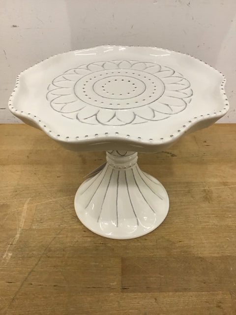 White Cupcake Stand with Feet - Elegant Dessert Display for Parties, Weddings, and Home Baking | Durable & Stylish Serving Tray for Cakes, Pastries, and Treats