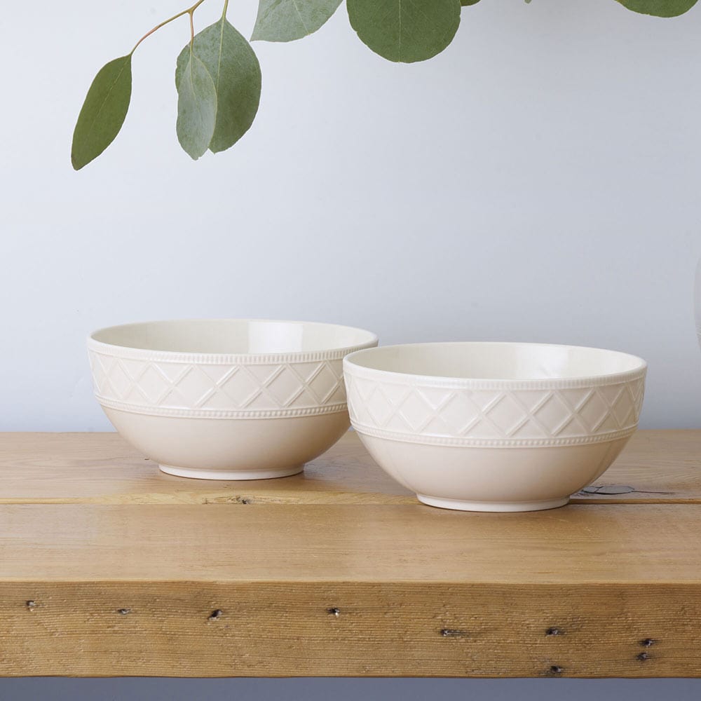 Napa Countryside Set of 2 Soup and Cereal Bowls - Ceramic Breakfast Bowls for Soup, Oatmeal, Salad & Dessert - Perfect for Home Dining, Kitchen & Restaurant Use