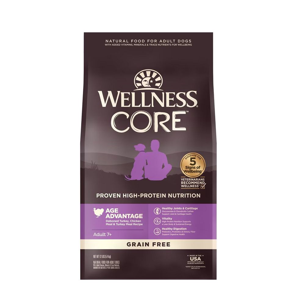 Premium CORE Turkey Dry Dog Food for Adult Dogs 7+ Years - High Protein, Grain-Free Recipe for Senior Canine Health - Ideal for Aging Dogs with Sensitive Stomachs