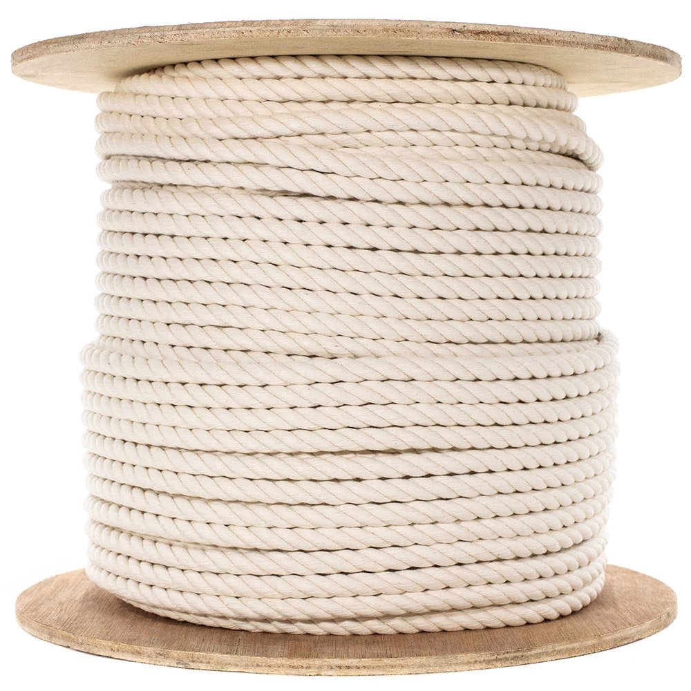 100% Natural Twisted White Cotton Rope - 1.5 Inch x 50 Feet for DIY Crafts, Home Decor, Macrame, and Outdoor Projects | Perfect for Wall Hangings, Plant Hangers, and Beach Wedding Decorations