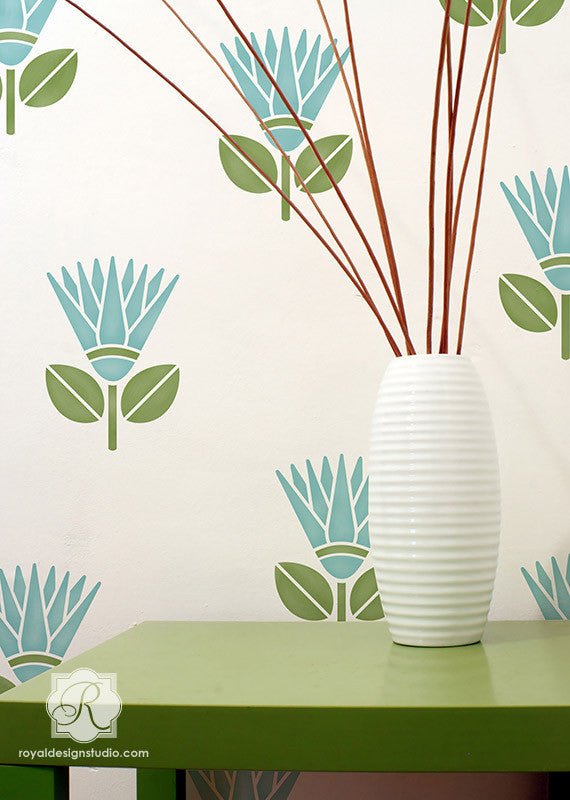 African Protea Flower Wall Art Stencil - DIY Home Decor, Handmade Craft Template for Painting & Wall Murals | Perfect for Living Room, Bedroom & Nursery Decor