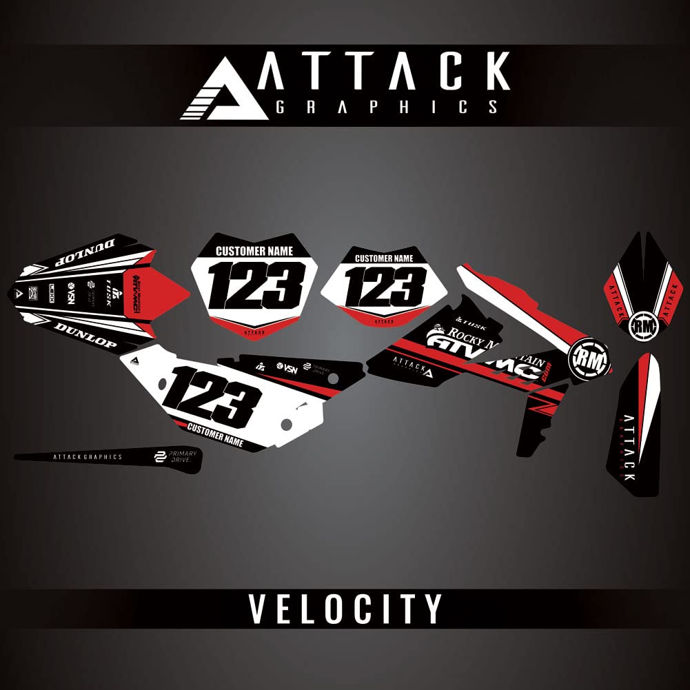 Attack Graphics Custom Velocity Complete Bike Graphics Kit for Beta 300 RR 2014 - High Performance Dirt Bike Decals for Off-Road Racing & Trail Riding