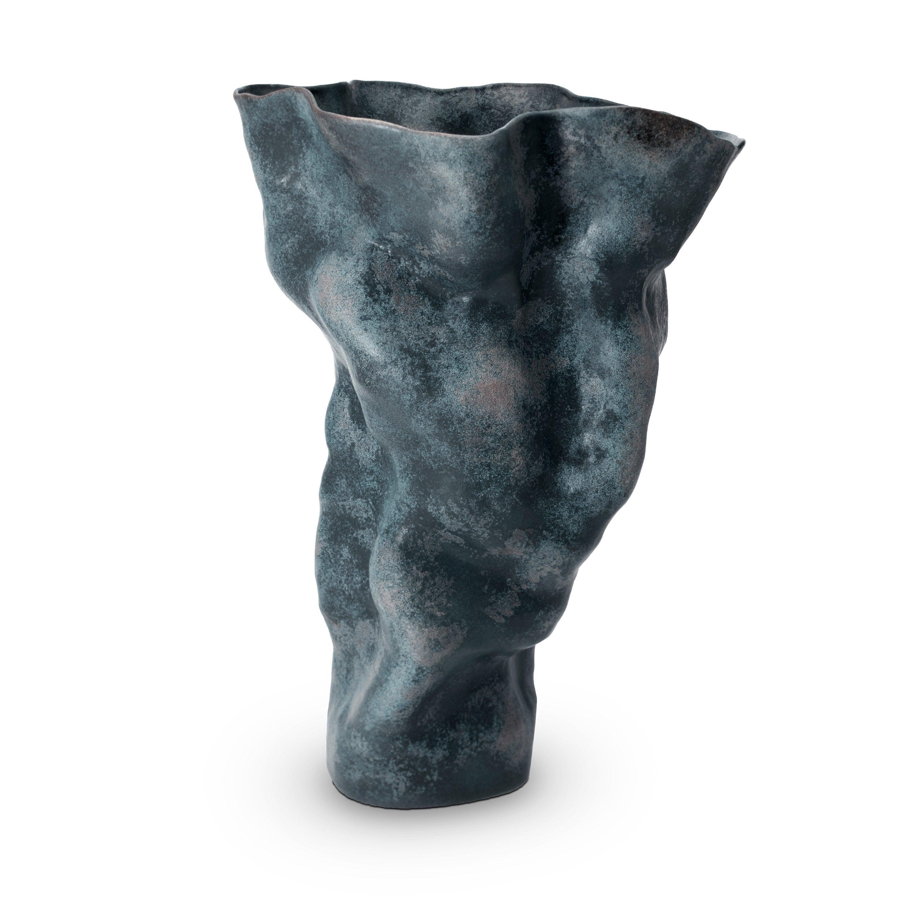 Timna Tall Aged Iron Vase - Elegant Home Decor for Living Room, Dining Table & Wedding Centerpieces
