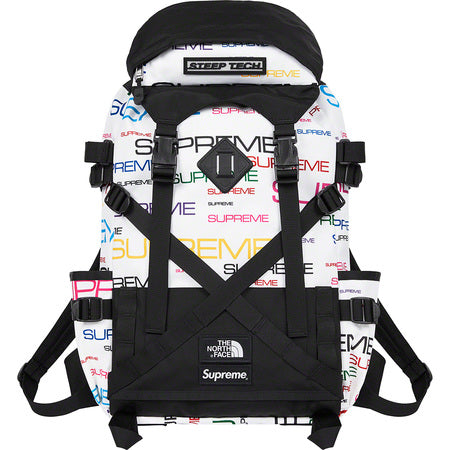 Supreme x The North Face Steep Tech Backpack - White | Waterproof Hiking Backpack for Outdoor Adventures & Travel