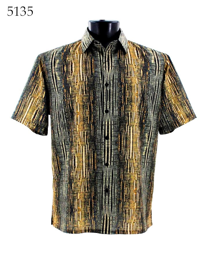 Bassiri Men's Casual Short Sleeve Shirt 5135 - Breathable Cotton Summer T-Shirt for Outdoor Activities, Travel & Everyday Wear