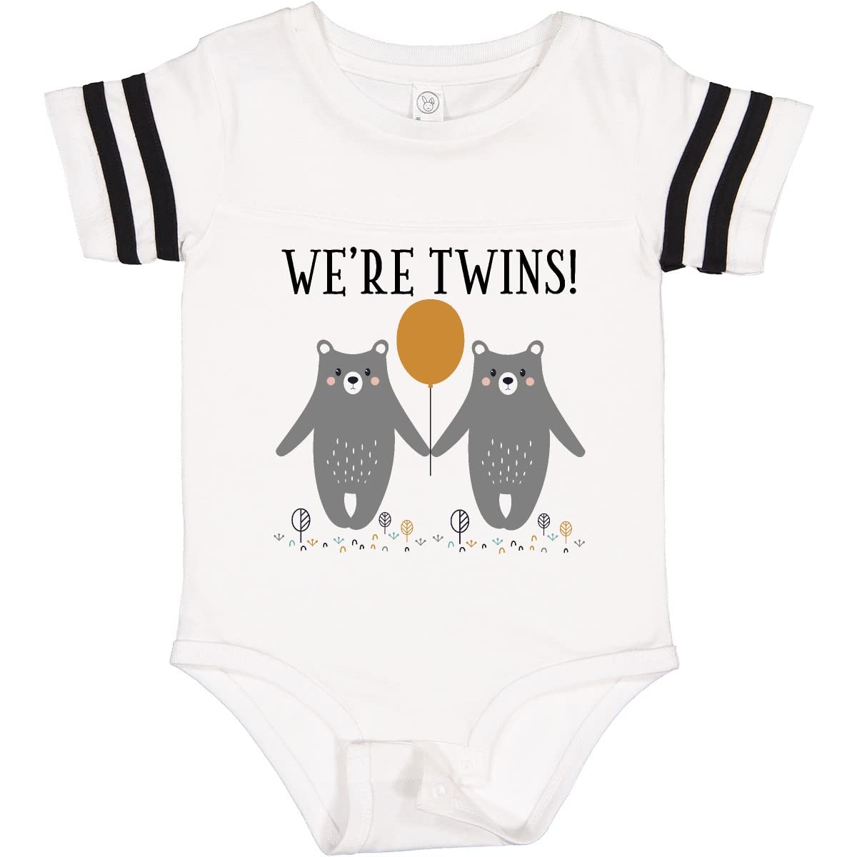Inktastic Twins Baby Woodland Bears Baby Bodysuit - Adorable Matching Outfits for Twins - Perfect for Family Photos, Baby Showers & Special Occasions