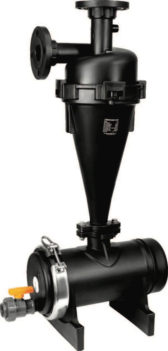 RKHC225 Plastic Hydrocyclone Sand Separator - 2 Inch 110 GPM High Flow Filtration System for Irrigation, Pool Cleaning & Industrial Water Treatment