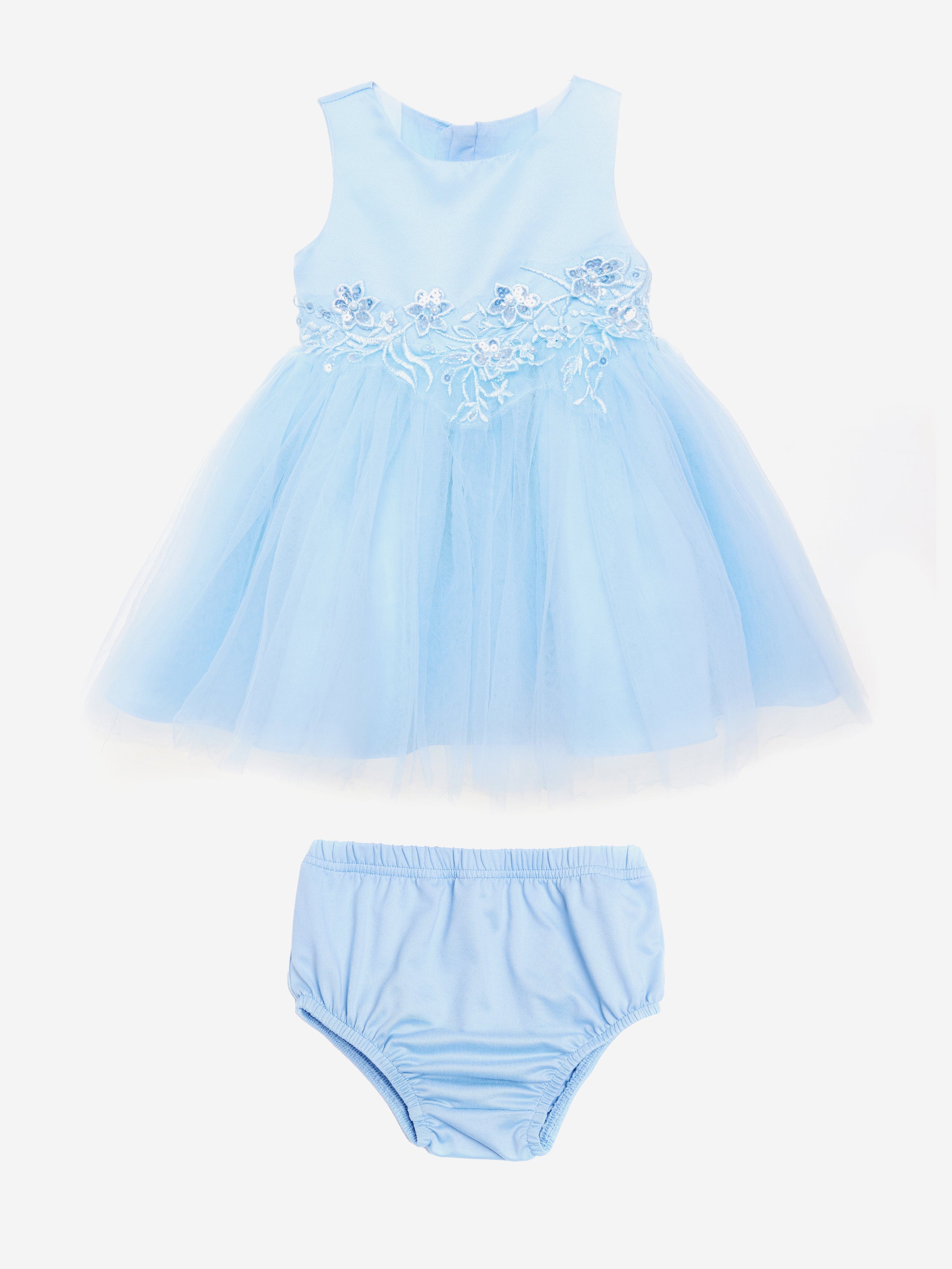 Blue Starlight Baby Girls Dress - Perfect for Birthday Parties & Special Occasions