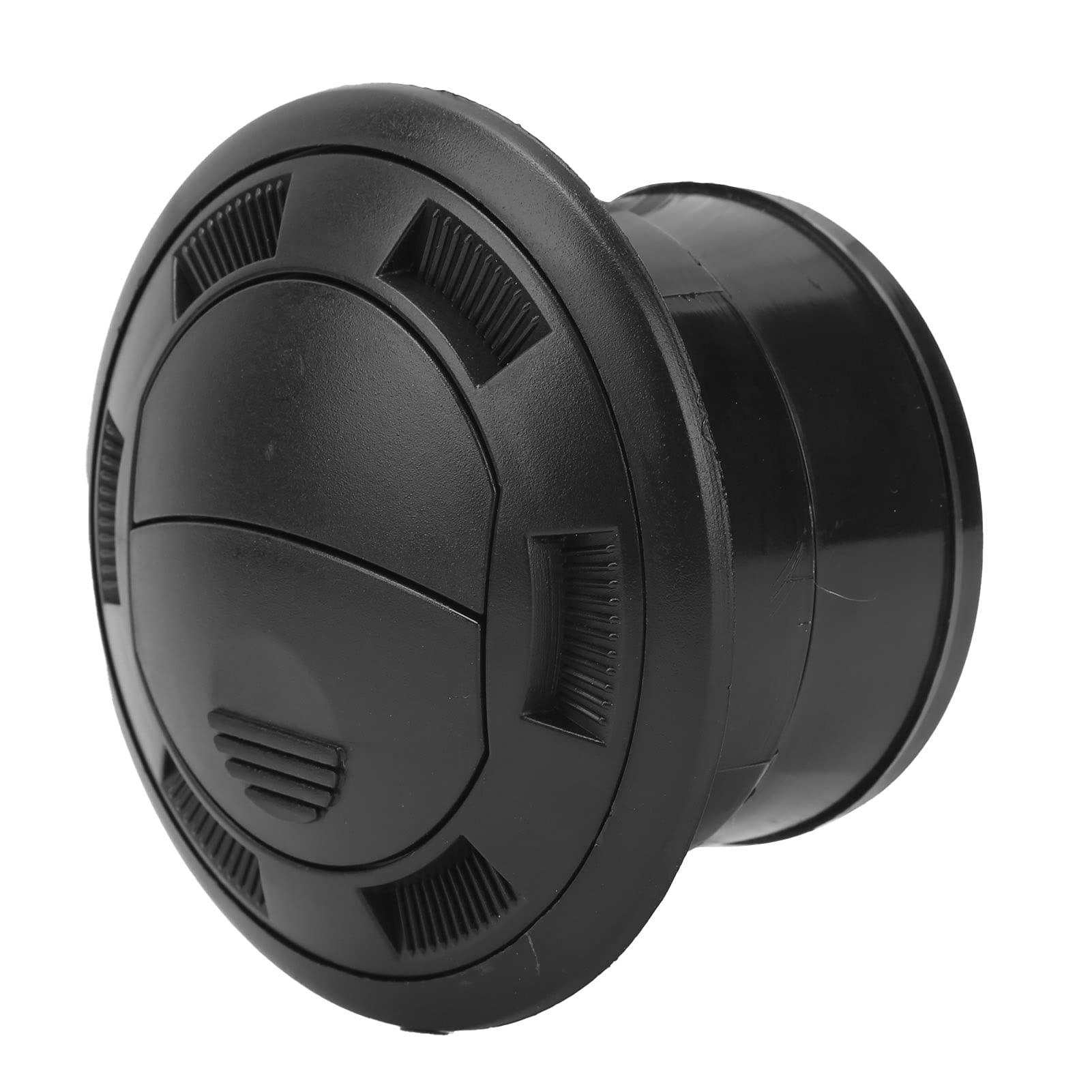Universal 75mm Black Round Dashboard Air Vent Deflector for Bus, RV, and Car AC Outlets - Perfect for Side Roof and Dashboard Airflow Control