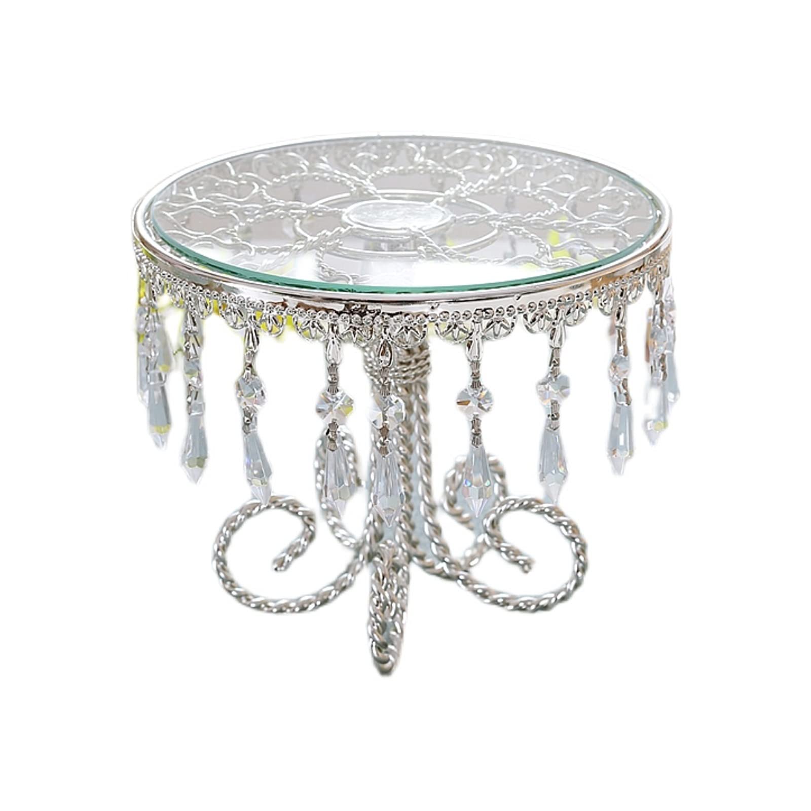 Glass Round Cake Stand - Multi-Purpose Dessert Display for Cupcakes, Pastries & Wedding Cakes | Elegant Afternoon Tea Serving Tray & Dessert Table Centerpiece for Parties, Events & Home Decor