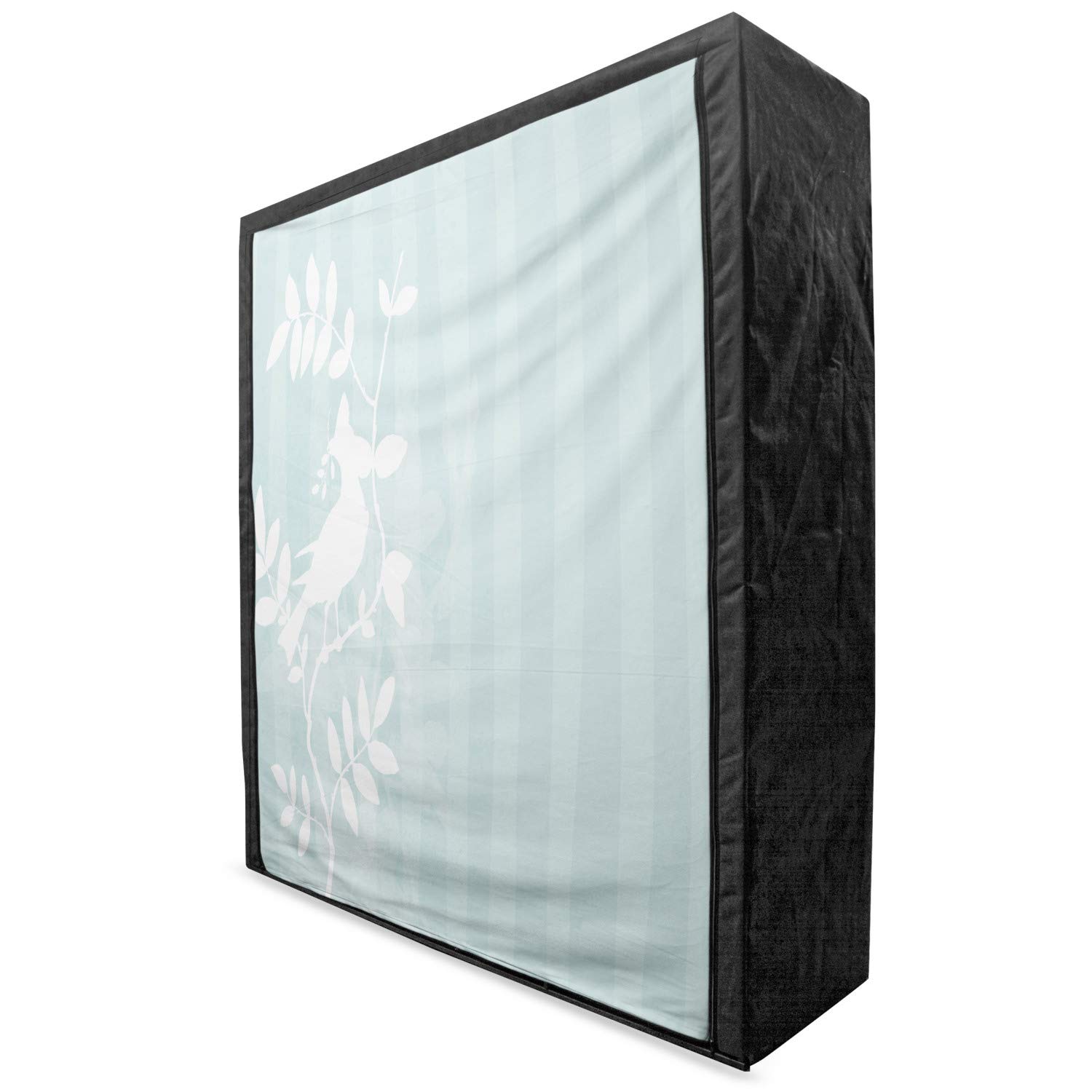 Ambesonne Portable Fabric Wardrobe with Bird Silhouette Tree Branch Design - 59