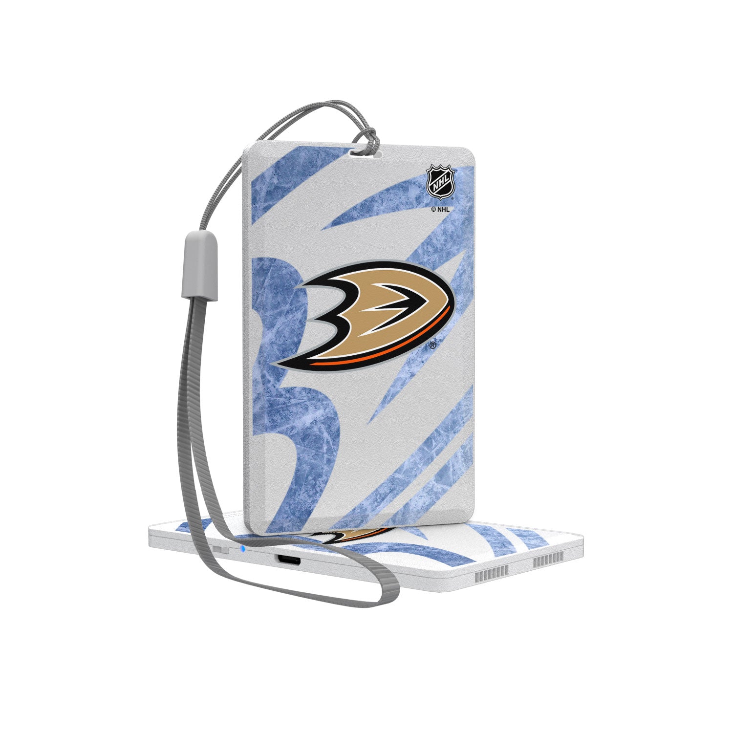 Anaheim Ducks Bluetooth Speaker - Portable Mini Wireless Speaker with Ice Tilt Design, NFC & Credit Card Size for Home, Office, Travel & Outdoor Adventures