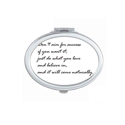 DIYthinker Portable Foldable Double-Sided Makeup Mirror with Inspirational Quote - Perfect for Travel, Home Vanity & Gift Giving