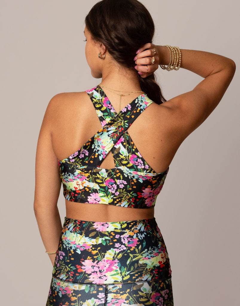 Natalia Floral Crop Top - Women's Fashion Boho Blouse for Summer, Beach, and Casual Outfits | Perfect for Music Festivals, Vacations, and Date Nights