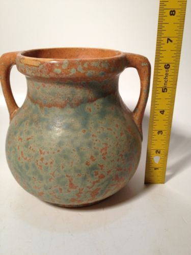 Burly and Winters Crookville Red and Aqua Vase - Handcrafted Ceramic Home Decor for Farmhouse, Rustic, and Boho Style Interiors | Perfect for Centerpieces, Wedding Decor, and Living Room Accents