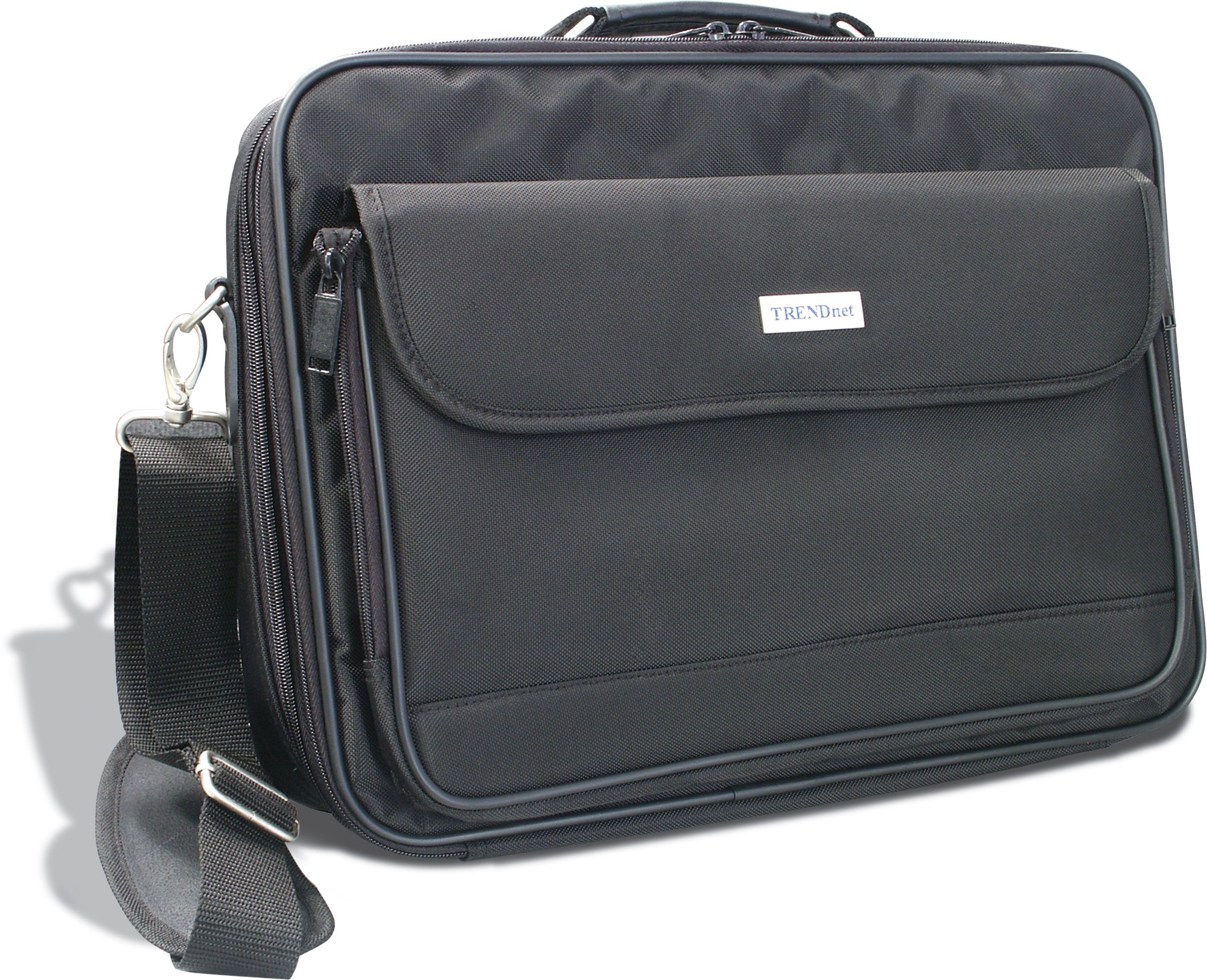 TRENDnet Padded Clamshell Laptop Case for 15.4 Inch Notebooks - Shockproof & Water-Resistant Computer Bag with Shoulder Strap - Perfect for Business Travel, School & Commuting