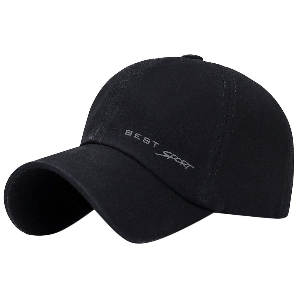 Premium Washed Plain Baseball Cap for Men - Stylish Sun & Golf Hat for Outdoor Activities, Sports & Casual Wear