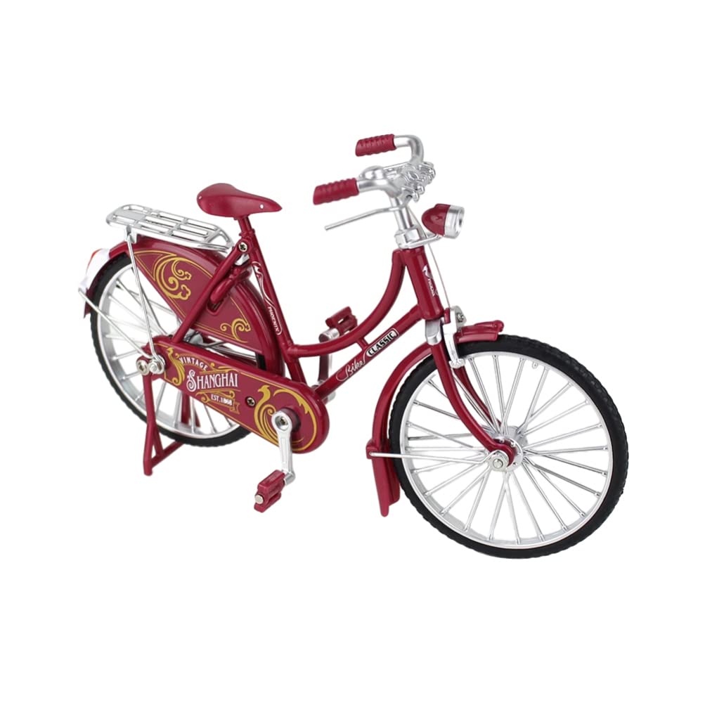 Mini Finger Bike Model - Red Metal Mountain Bike for Office & Home Decor - Birthday Gift