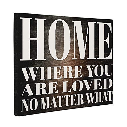 Home Is Where You Are Loved Canvas Wall Art - Heartwarming Family Decor for Living Room, Bedroom & Nursery - Perfect Housewarming Gift for New Homeowners