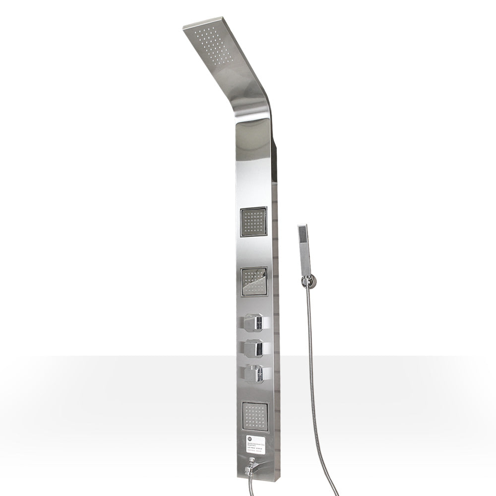 S9018 Luxury Shower Panel System with 6 Spray Modes - High Pressure Rainfall Shower Head & Handheld Combo - Perfect for Spa-Like Bathroom Upgrade & Relaxation