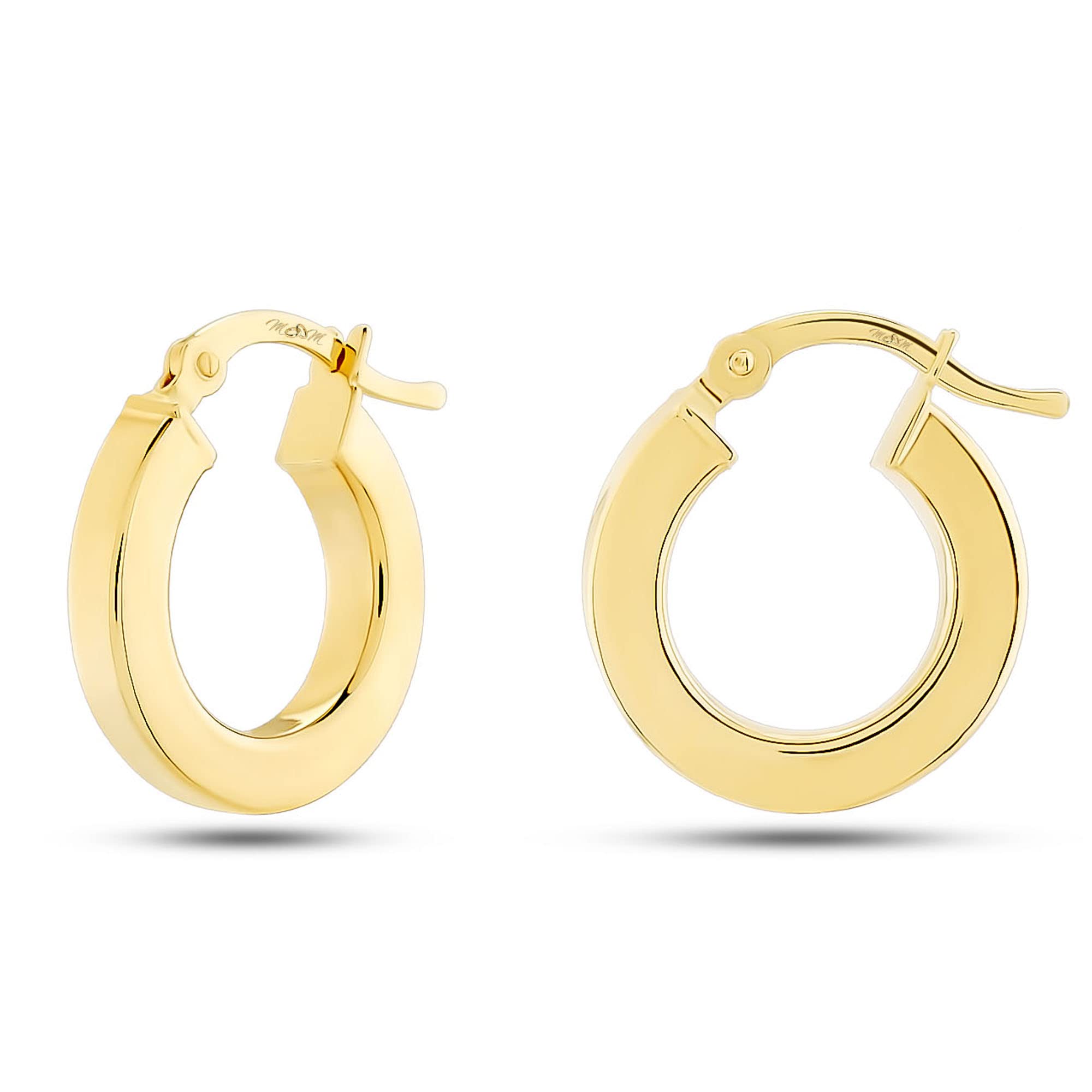 14K Solid Gold Hoop Earrings for Women - Hypoallergenic Yellow Gold Huggie Hoops | Dainty Tiny Earrings for Everyday Wear | Perfect Gift for Women and Girls | Wedding, Anniversary, Birthday & Special Occasion Jewelry
