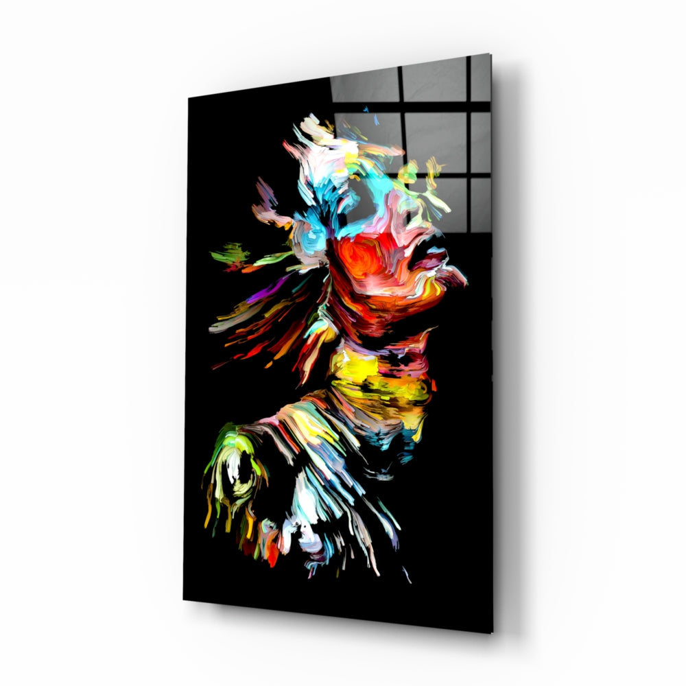 Vibrant Abstract Portrait Painting II - Modern Wall Art for Living Room, Bedroom & Office Decor