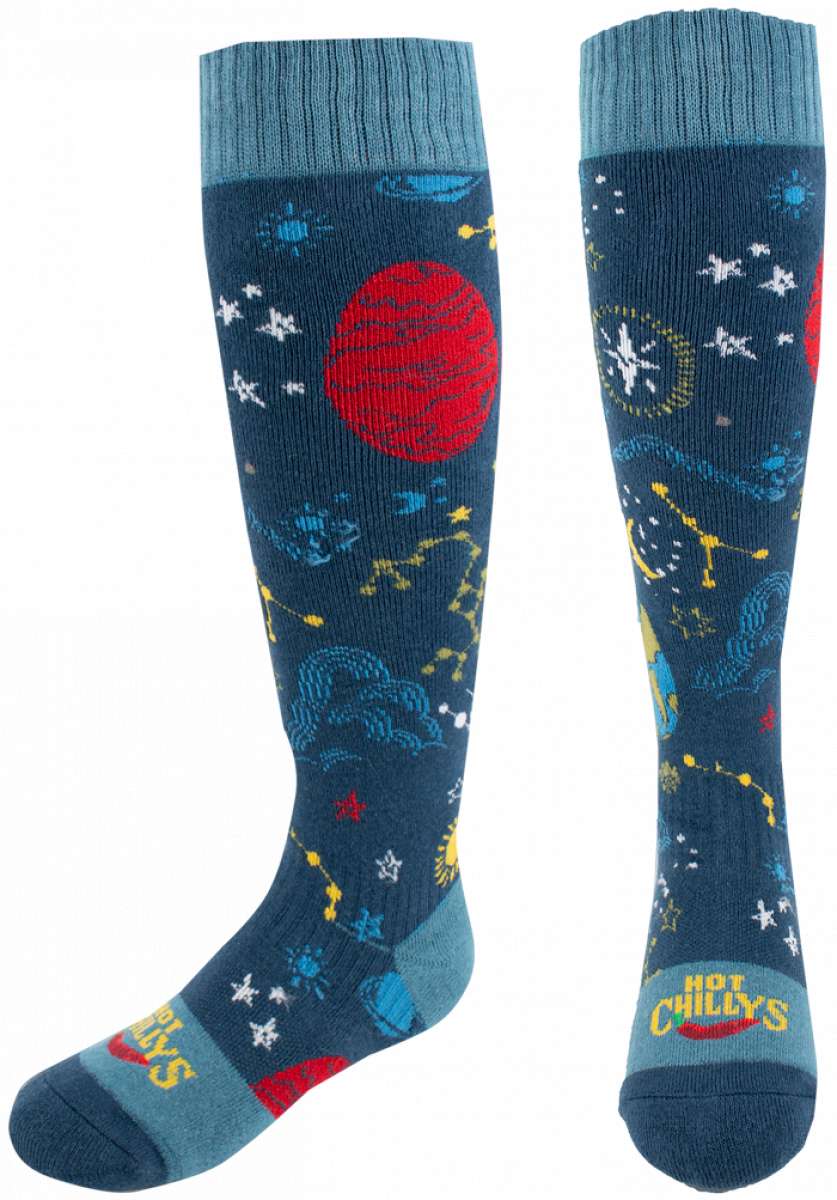 Hot Chillys Youth Nebula Mid Volume Sock 2024 - Kids' Thermal Hiking Socks for Cold Weather - Perfect for Winter Sports, Outdoor Adventures & School Activities