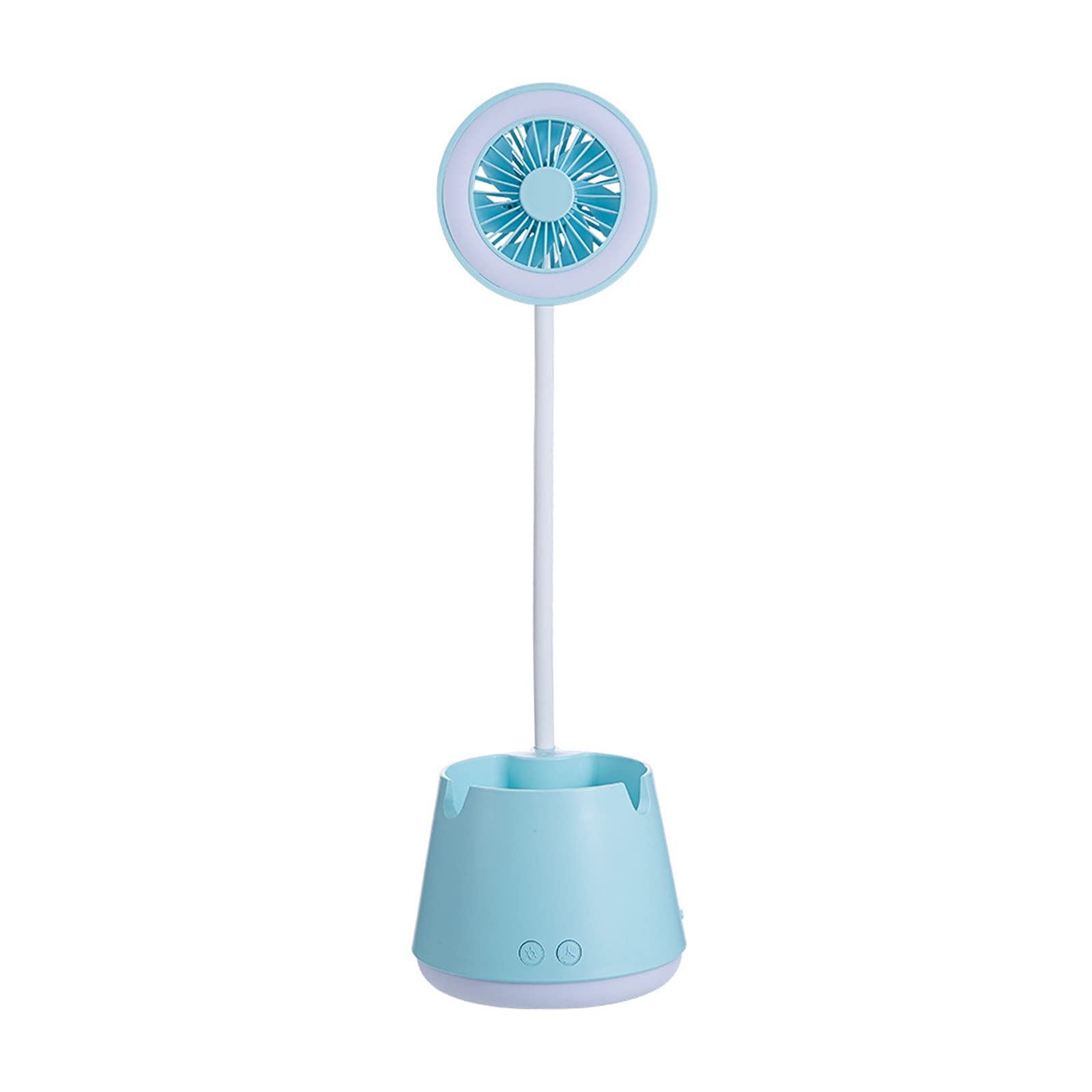 LED Eye Protection USB Desk Lamp with Fan - Adjustable Brightness, USB Charging Port, Quiet Cooling Fan for Home Office, Study & Reading (Model KT4)