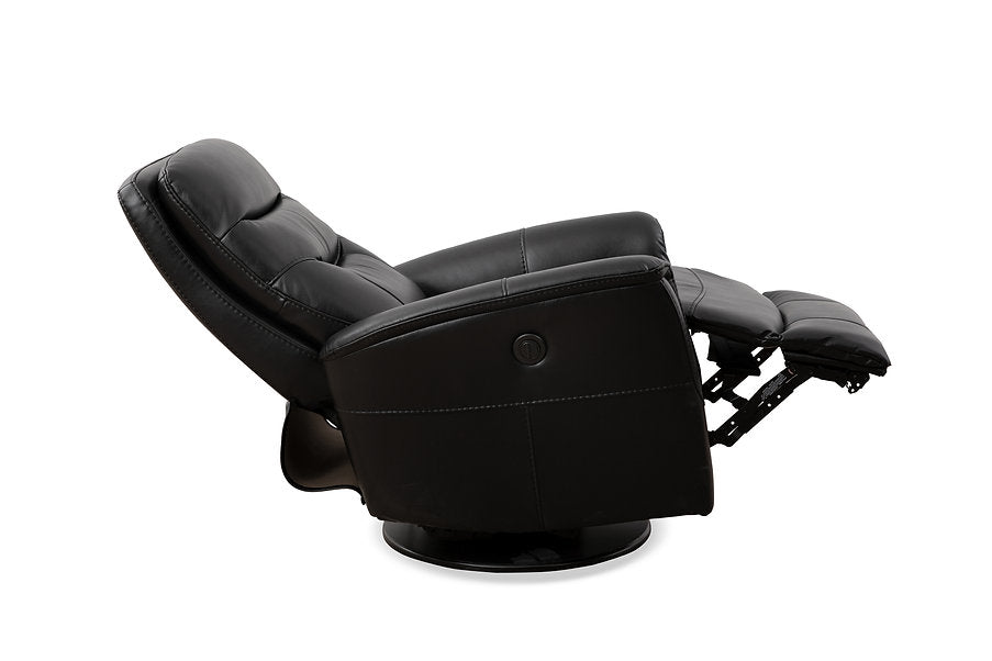 Premium Black Onyx Comfort Glide Recliner Chair - Ergonomic Leather Lounge Chair with Smooth Gliding Mechanism for Living Room, Home Theater & Office Relaxation