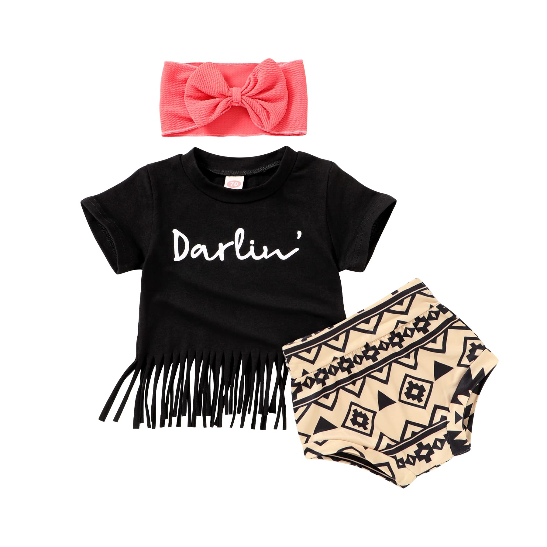 Adorable 3-Piece Newborn Baby Girl Summer Outfit - Leopard Print T-Shirt, Pants & Headband Set | Perfect for Photos, Parties & Everyday Wear