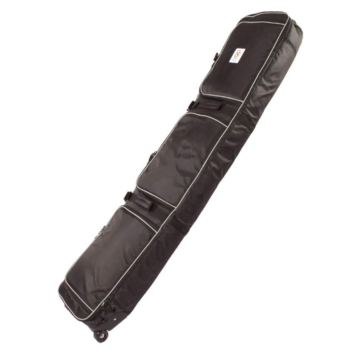 ZJDU Rolling Double Ski Bag - Fully Padded Waterproof Ski Travel Bag with Wheels | Reinforced Double Padding for Ski Equipment Protection | Perfect for Air Travel, Road Trips & Winter Sports Gear Storage