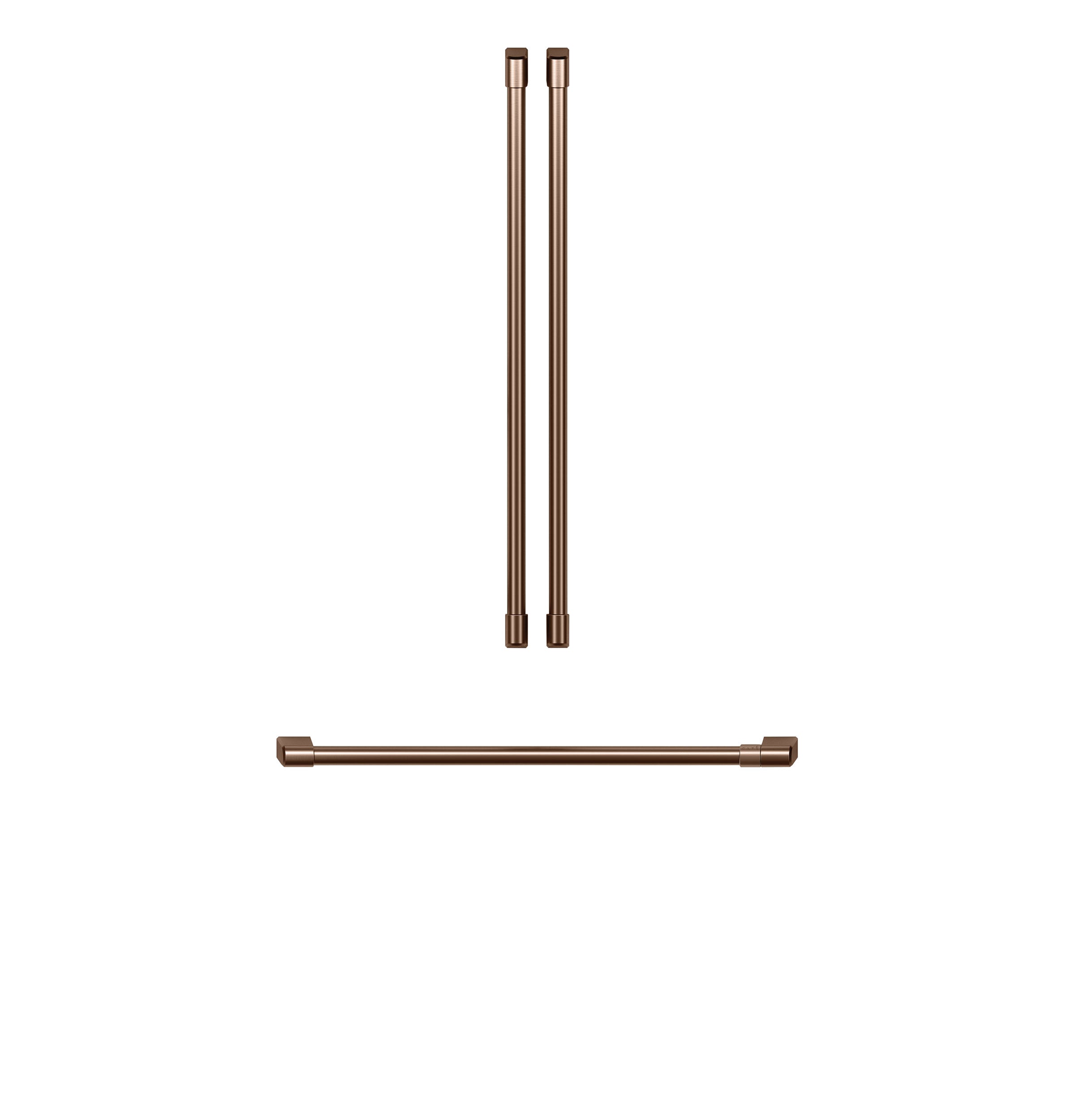Brushed Copper Refrigerator Handle Kit for 36