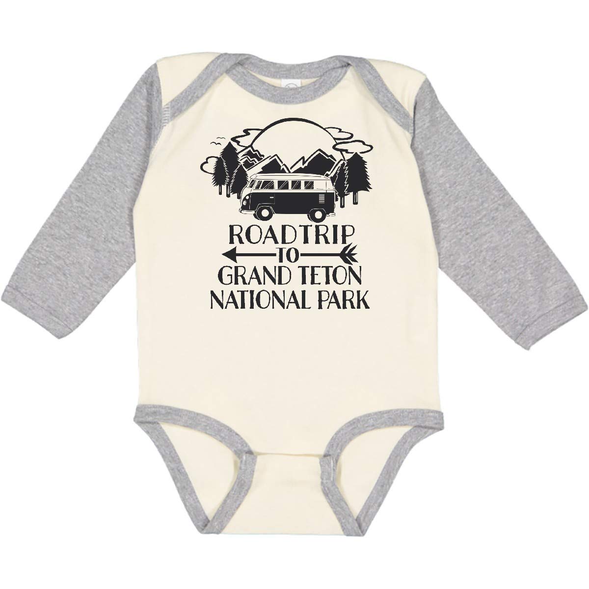 Road Trip To Grand Teton National Park Long Sleeve Baby Bodysuit - Perfect for Travel & Outdoor Adventures