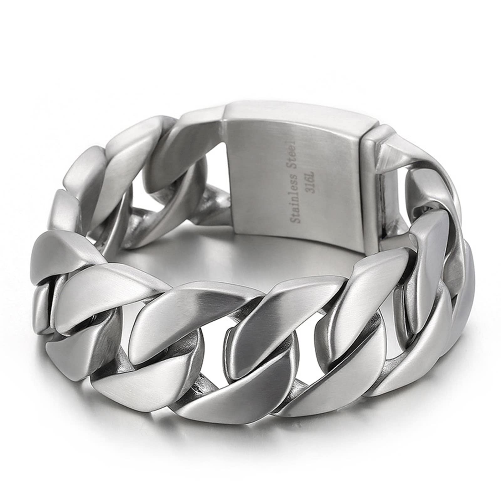 Stainless Steel Friendship Bracelets for Men - Thick Button Design Jewelry for Everyday Wear & Gifting | Durable Men's Bracelet for Casual, Work & Outdoor Activities