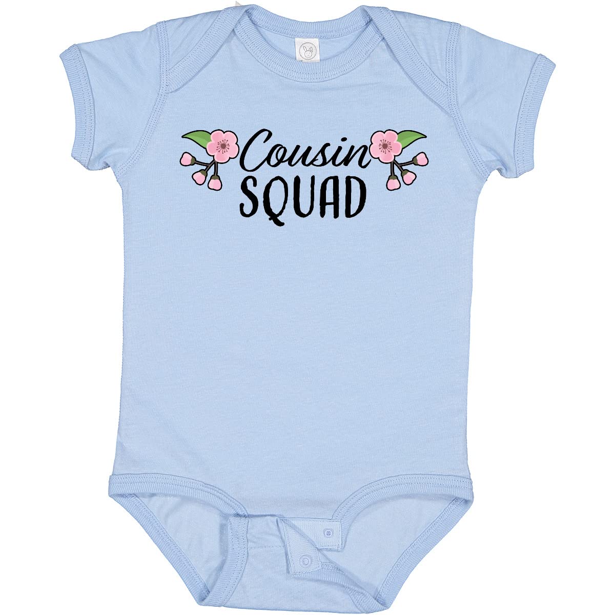 Inktastic Cousin Squad with Flowers Baby Bodysuit - Cute Matching Outfits for Cousins, Soft Cotton Onesies for Infants & Toddlers - Perfect for Family Photos, Birthday Gifts & Special Occasions
