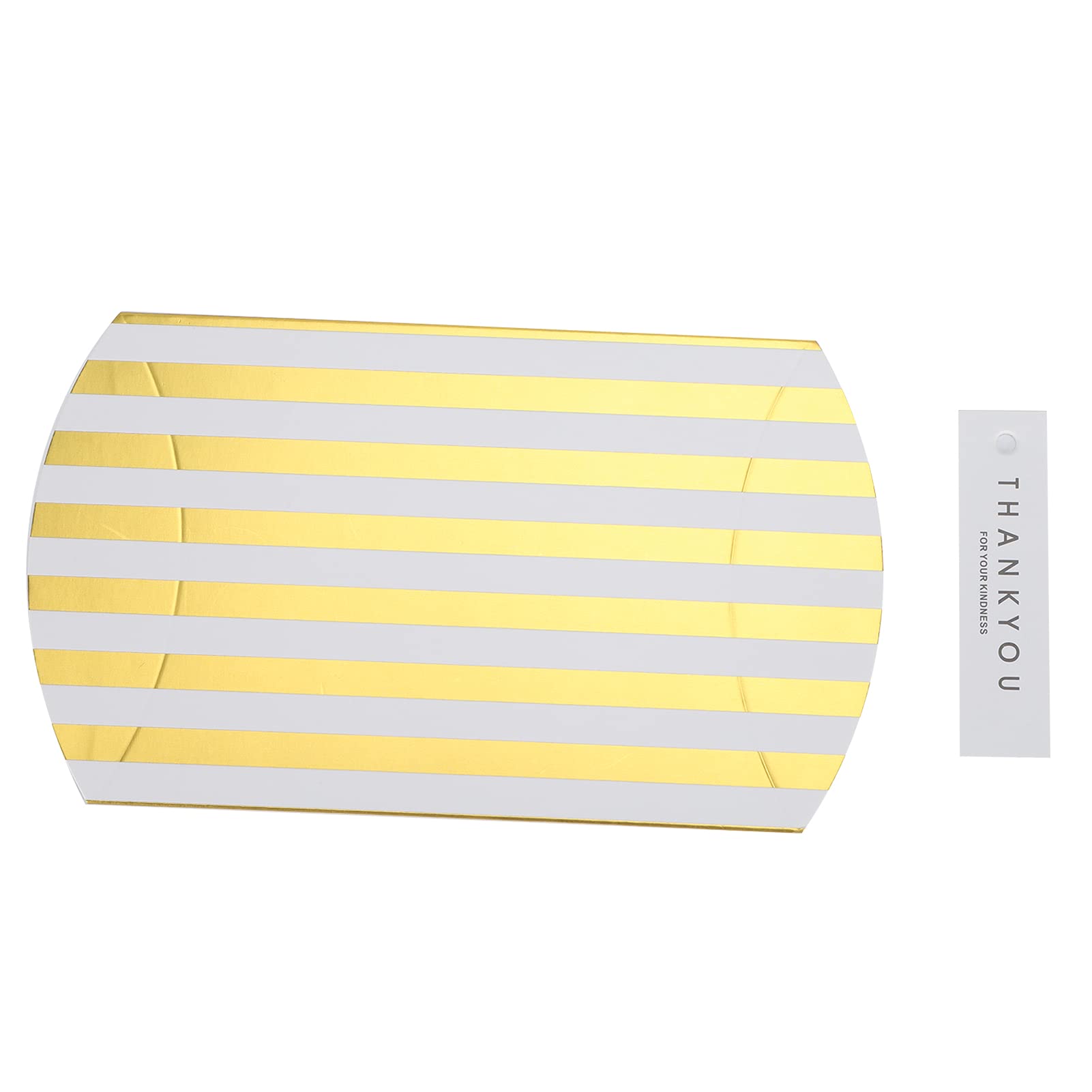Golden Stripes Candy Box - Elegant Flat Packing Box for Baby Showers, Weddings, Birthdays & Special Events | Perfect for Party Favors, Gift Packaging & Celebration Decorations