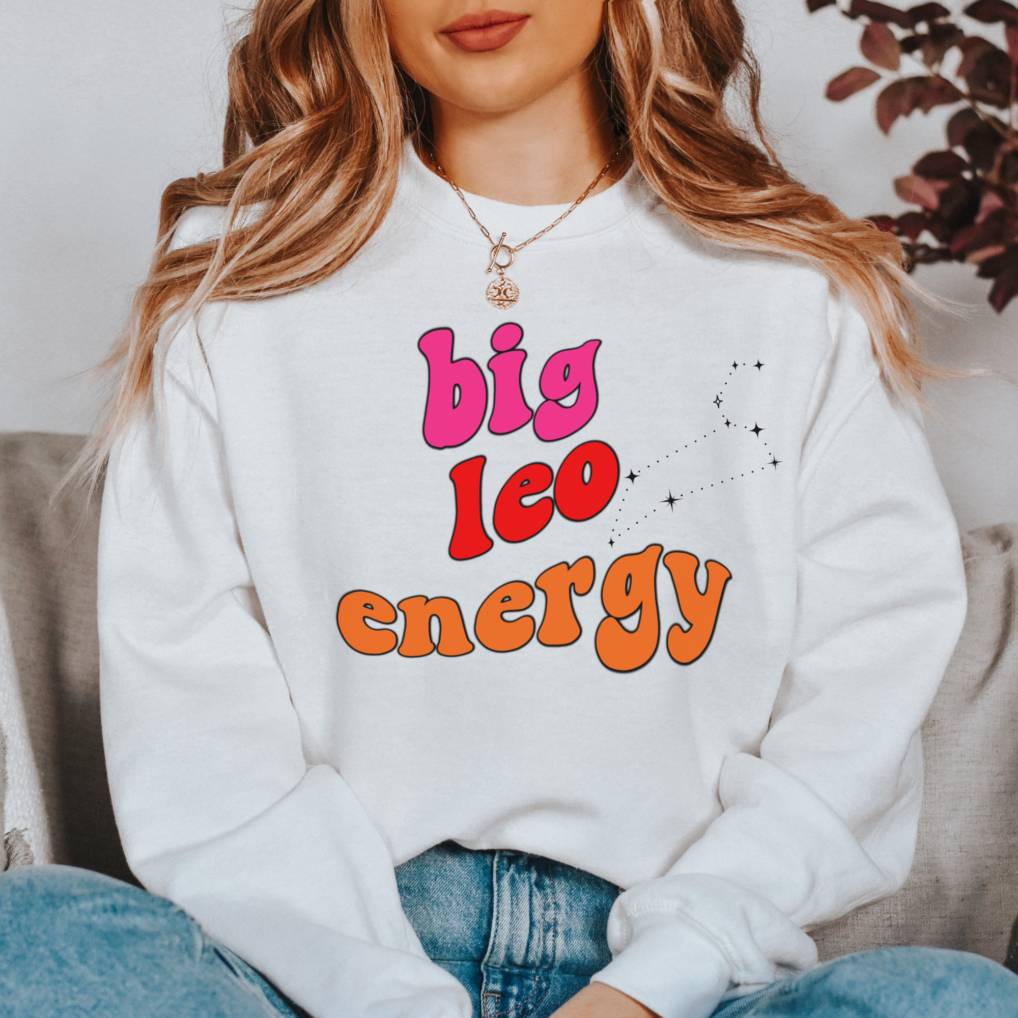 Leo Zodiac Sweatshirt - Big Leo Energy Hoodie for Astrology Lovers | Perfect Gift for Leo Season & Birthday Presents | Cozy Fall & Winter Fashion