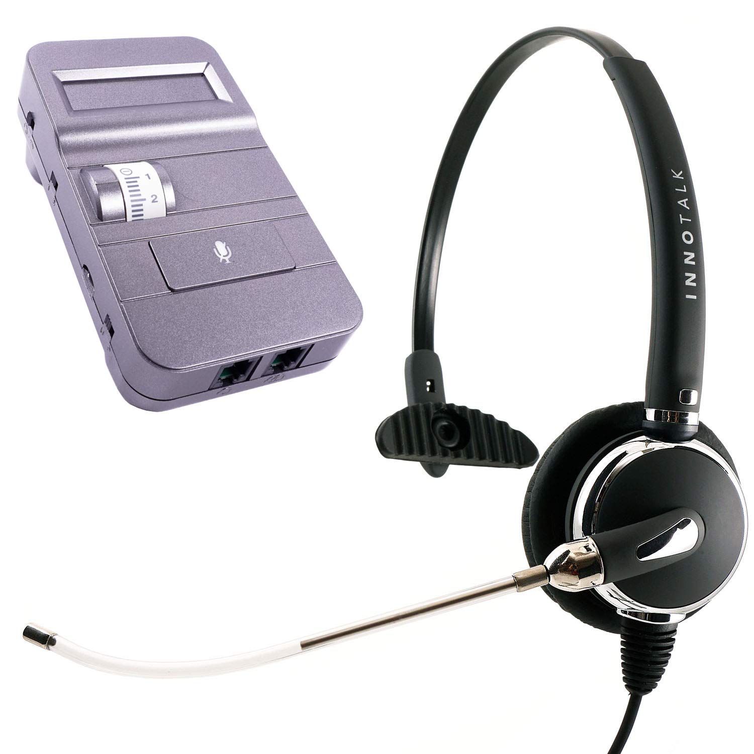 INNOTALK Replacement Phone Headset for Avaya ATT T7316 & T7316e - Digital Amplifier Call Center Headset with Replaceable Mic | Office & Customer Service Use