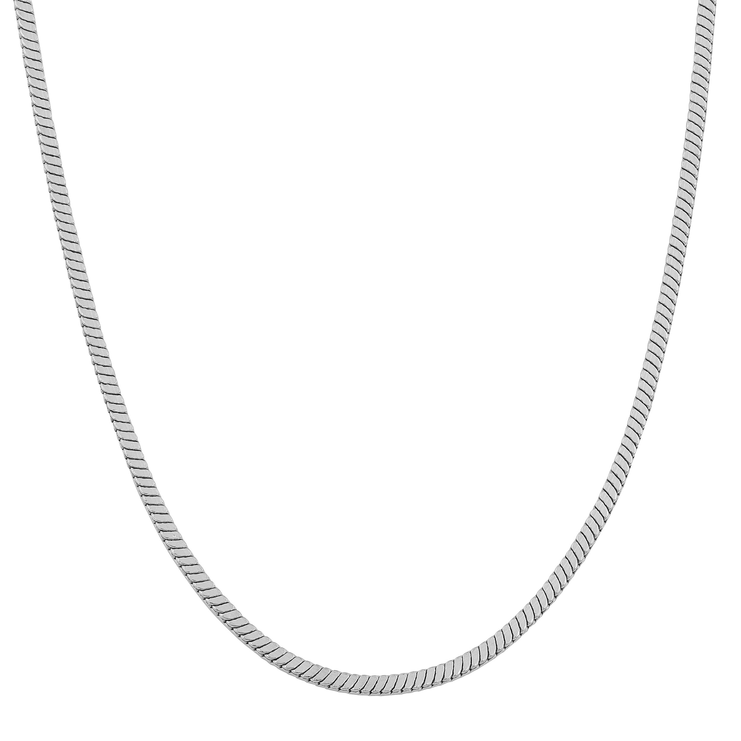 Kooljewelry Sterling Silver 1.2mm Square Snake Chain Necklace for Women - Dainty Layering Jewelry, Gift for Her, Everyday Wear & Special Occasions