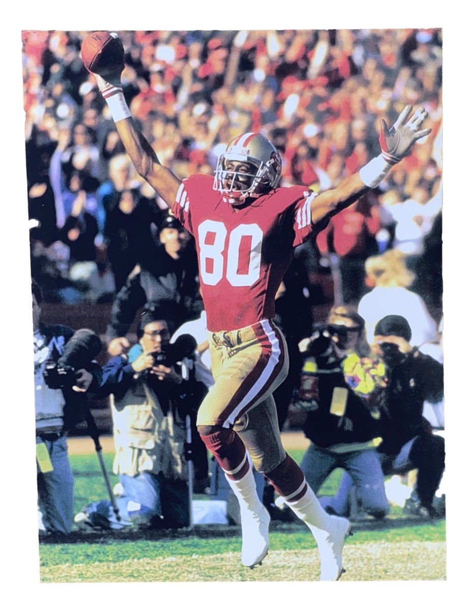 Jerry Rice Stretched 30x42 San Francisco 49ers Canvas Wall Art - Perfect for Football Fan Cave, Man Cave Decor, Sports Bar & Office Decor