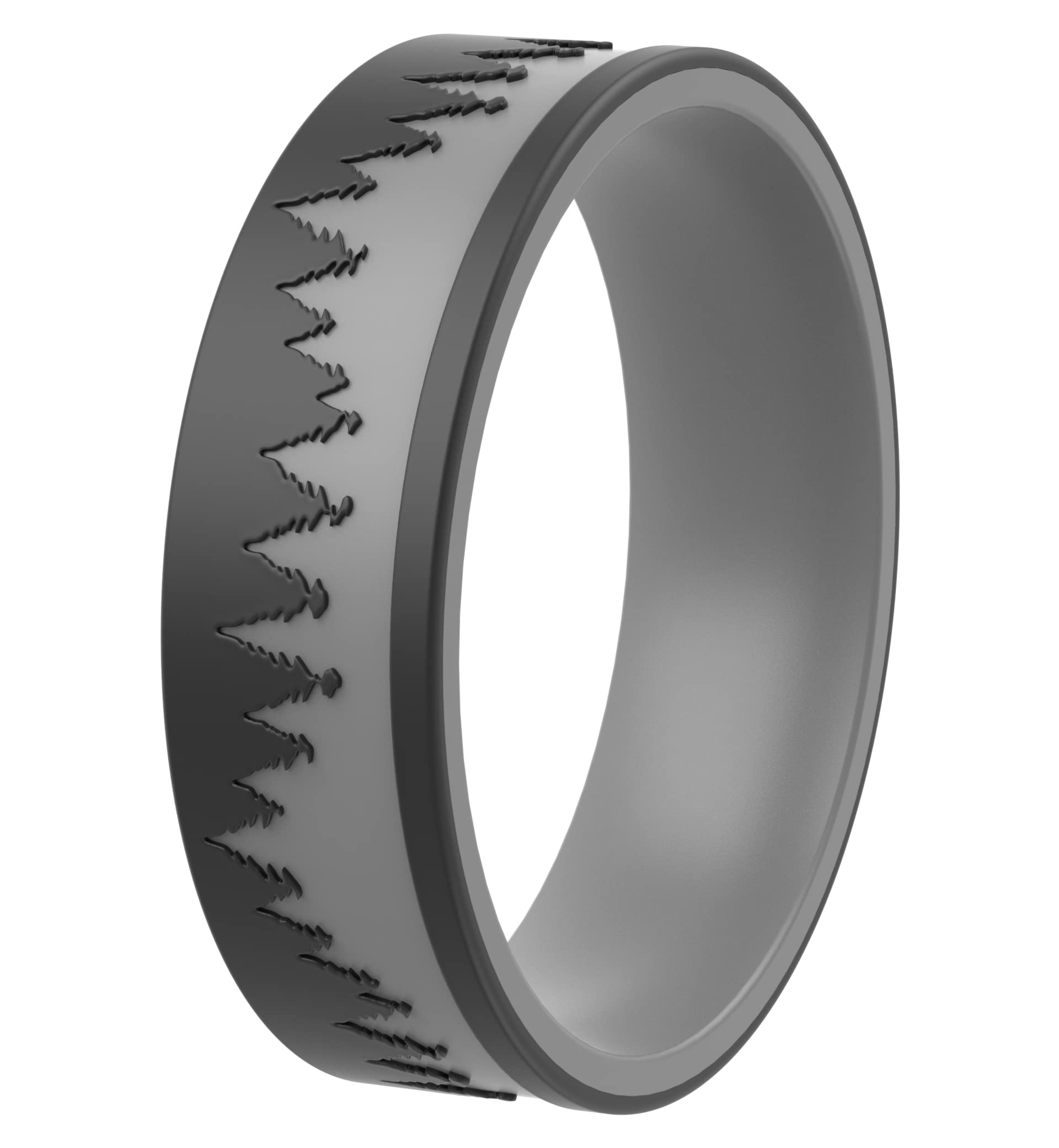 Thunderfit Laser Printed Silicone Wedding Rings for Men & Women - Durable, Comfortable Hunt Collection for Gym, Running, Swimming & Outdoor Activities