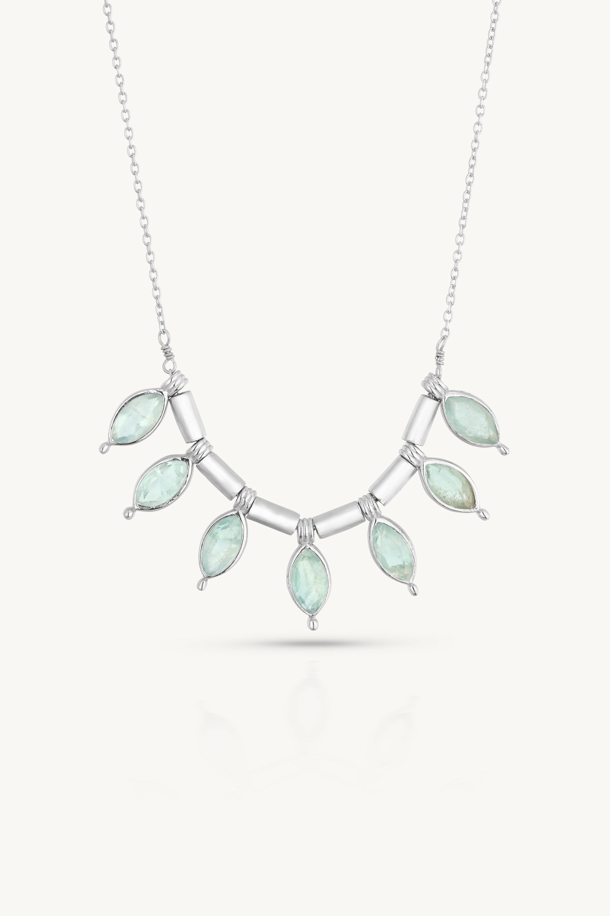 Rising Apatite Silver Necklace for Women - Elegant Blue Gemstone Jewelry Gift for Birthday, Anniversary & Special Occasions