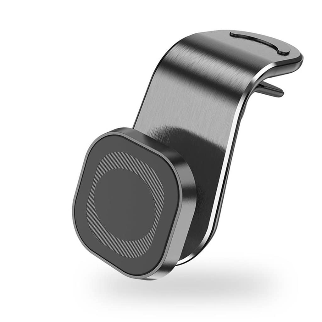 360° Rotating Magnetic Car Phone Holder - Universal Fit, Durable Metal Mount with Ventilation Holes for iPhone & Android | Perfect for Dashboard & Windshield Use (Black)