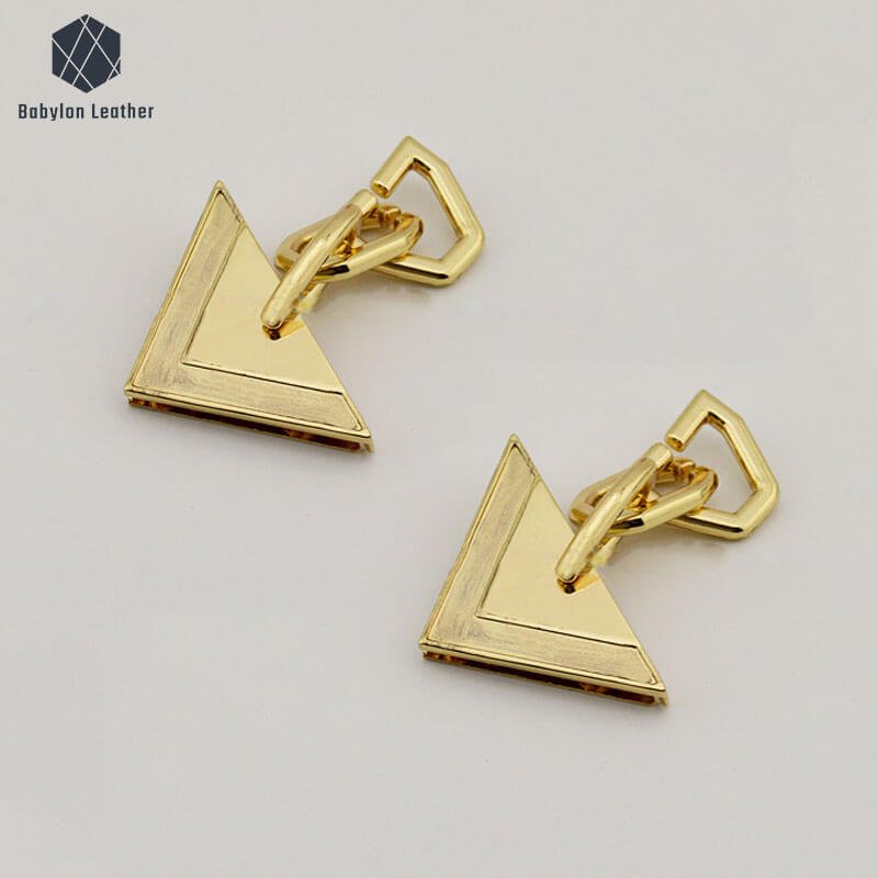 Triangular Interlayer Style Creative Connector Strap Buckle (2 Pack) - Perfect for DIY Crafts, Leather Straps, and Bag Accessories