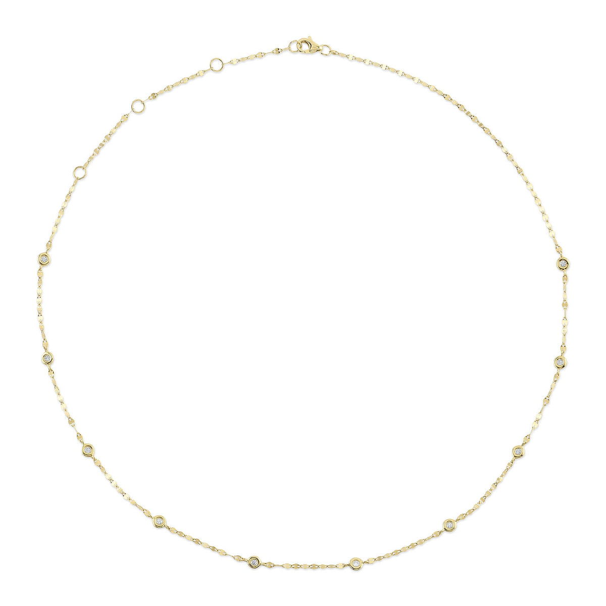 0.20 Carat 18K Gold Diamond By The Yard Necklace SC55025783 - Elegant Everyday Jewelry for Women, Perfect Gift for Anniversary & Birthday