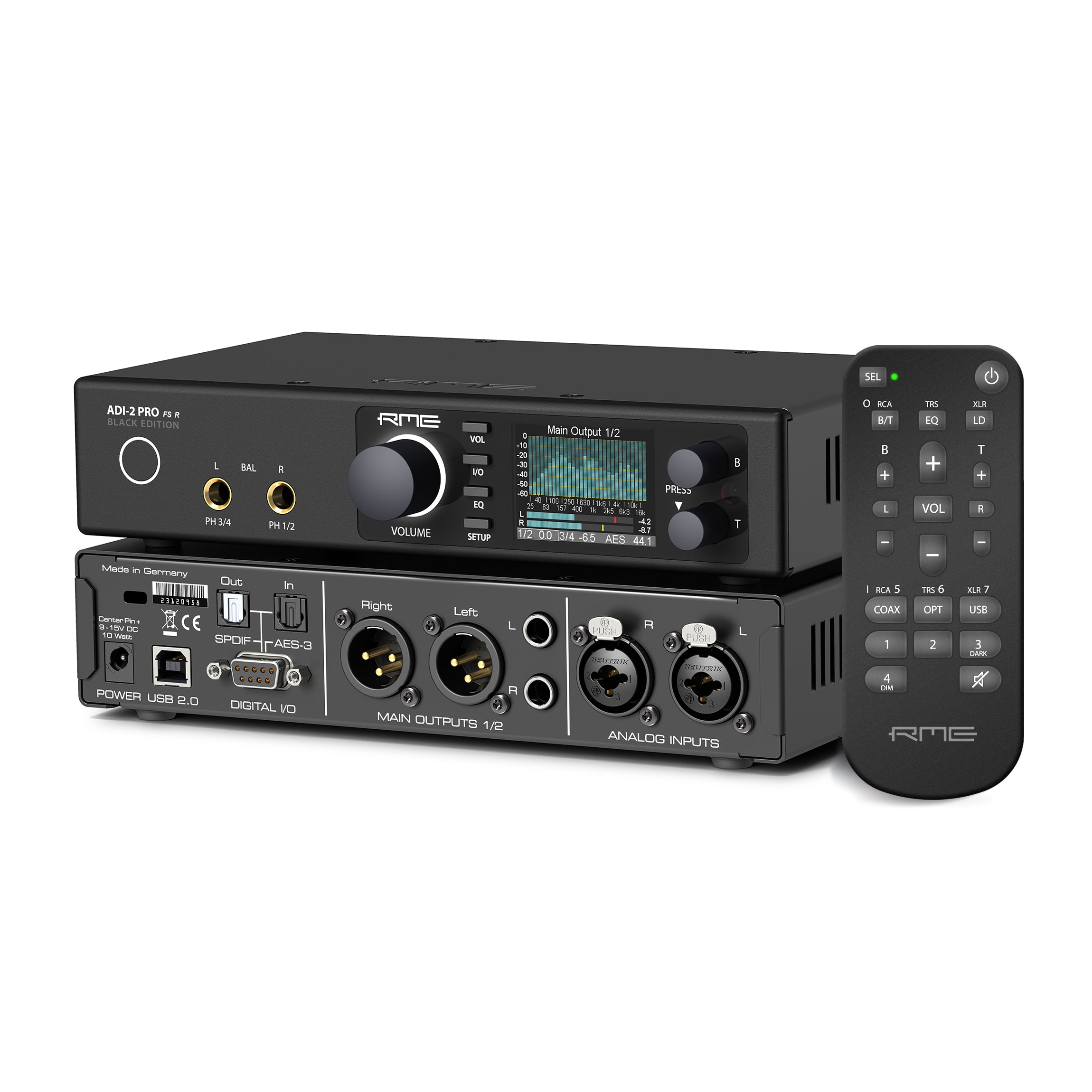 RME ADI-2 Pro FS R Black Edition AD/DA Converter - Professional Audio Interface for Studio Recording & Music Production