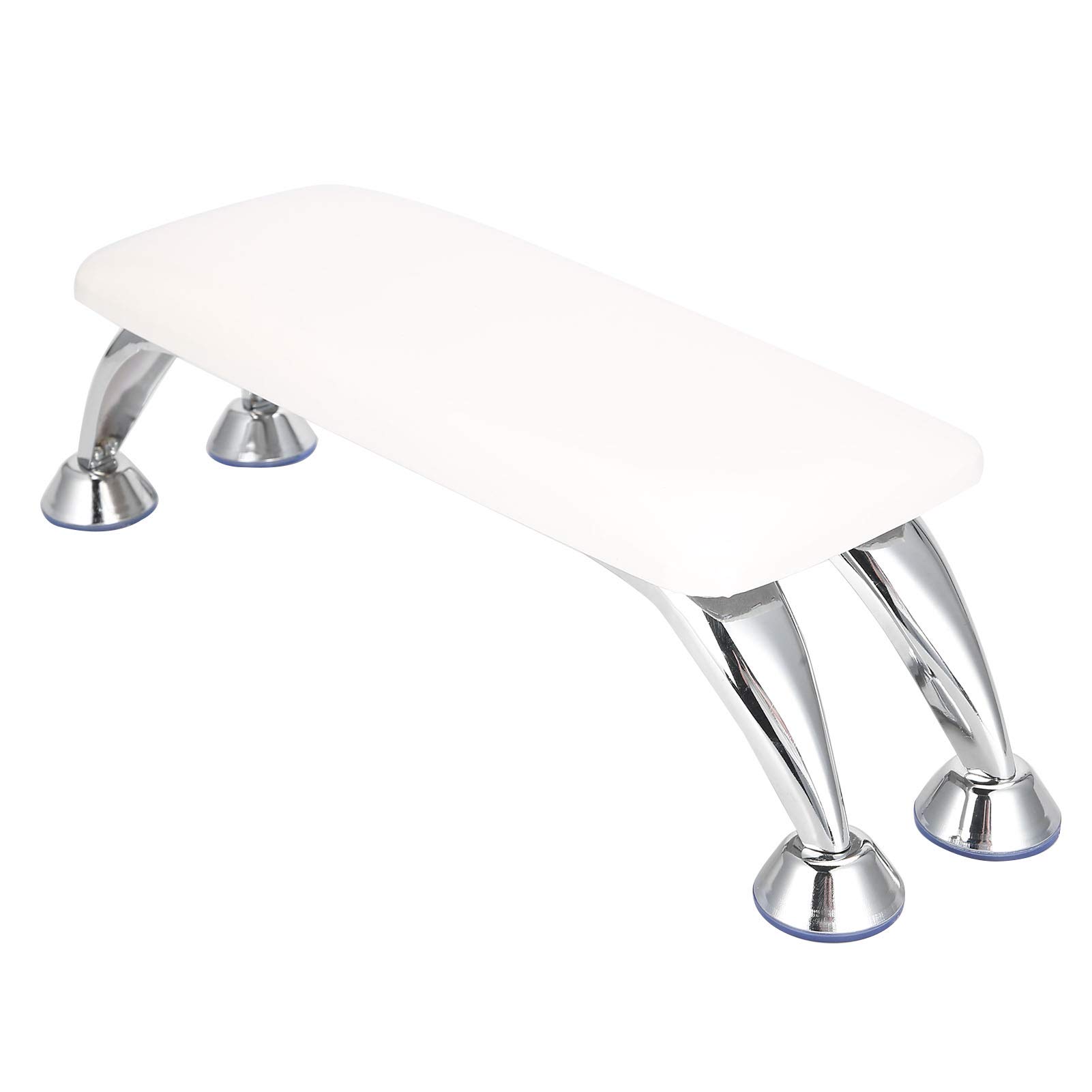 White Detachable Nail Hand Rest Pillow with Stainless Steel Support - Professional Nail Art Accessories for Salon & Home Manicure - Perfect for Gel Polish, Acrylic Nails & Nail Extension Services